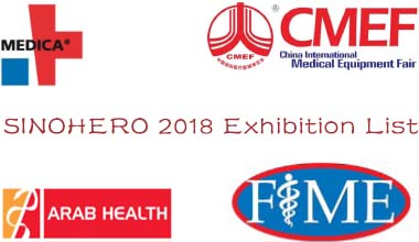 SINOHERO 2018 Exhibition List